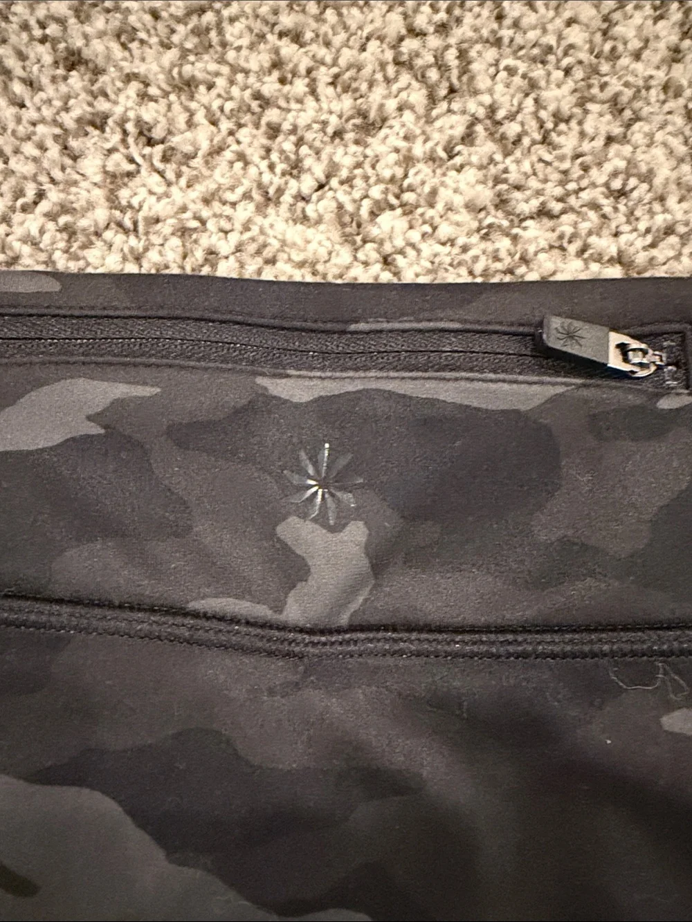 Athleta Girls Black Gray Camo Tiered Skort